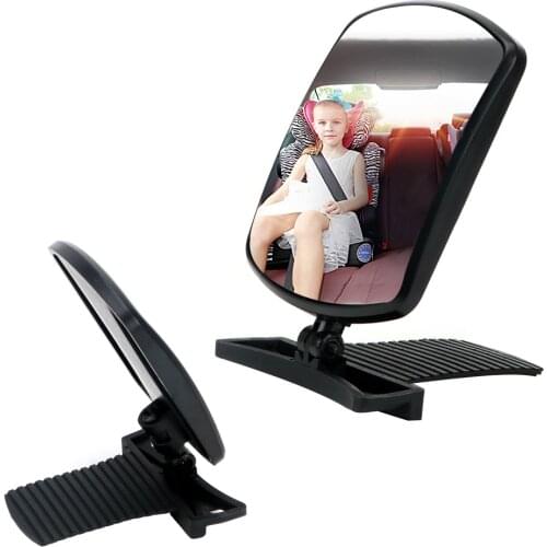 Car Baby Mirror Baby Kids Safety Monitor Car Rearview Safety Back Seat Mirror Adhesive Rotatable Adjustable