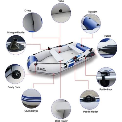 Free Shipping 2.3m Inflatable Laminated Wear Resistant Rubber Boat Inflatables Kayak Fishing Boat PVC Boat