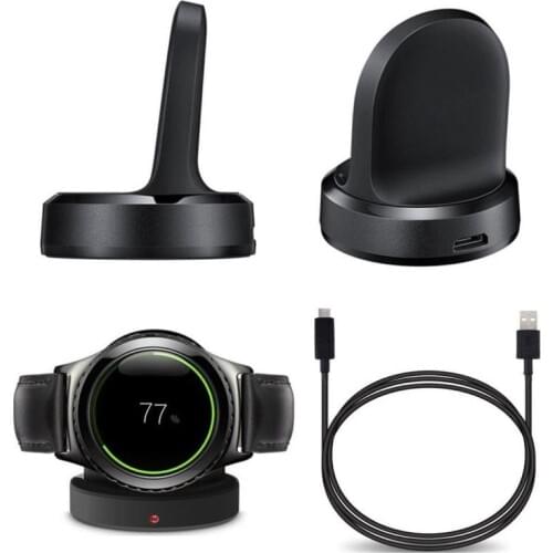 Black USB Charger Charging dock with cable For Samsung Gear S2 Classic SM-R732