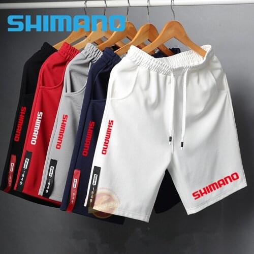Shimano Breathable Fishing Shorts for Men Multi-pocket Quick Dry Fishing Clothes Long Shorts Fishing Pants Elastic Waist Summer