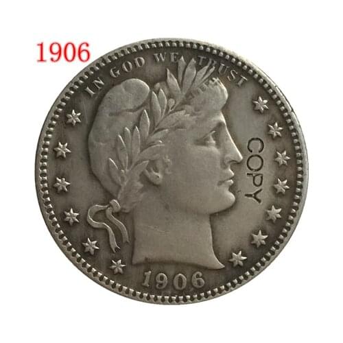 USA 1906 P,D,O BARBER OR LIBERTY HEAD QUARTER DOLLARS COPY COINS