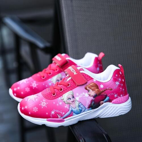 Hot Spring New Children Shoes Girls Sneakers Frozen Princess Kids Shoes Fashion Casual Sport Running Leather Shoes for girls