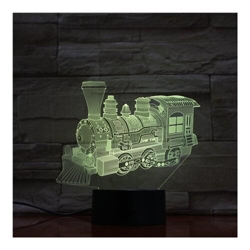 Magiclux Novelty Lighting 3D Illusion LED Lamp Train Model Night Lights For Kids Bedroom Decoration Creative Gift Lamps 1679