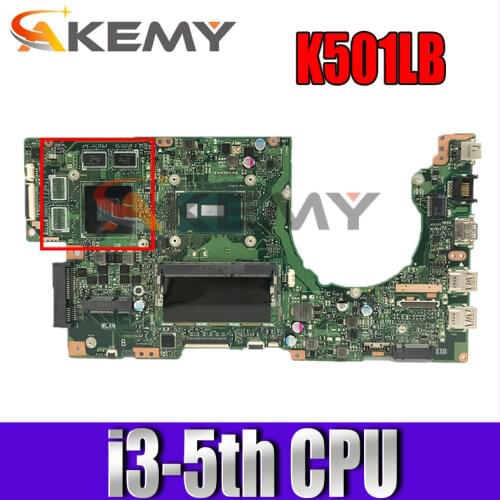 K501LB i3-5010CPU GT940M/2GB mainboard For ASUS K501L K501LB K501LX A501L laptop motherboard 90NB08P0-R00010 100% Tested