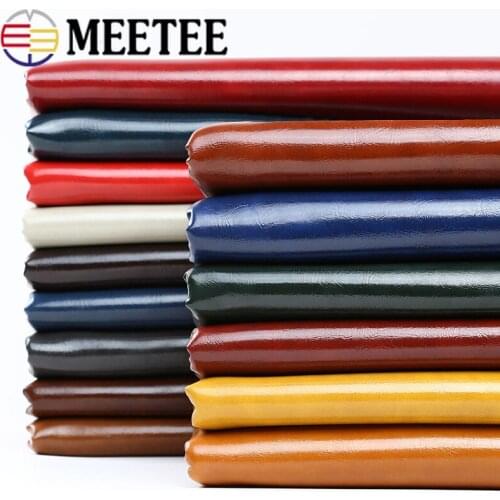 Meetee 50X138cm 1.03mm Thick PU Oil Skin Fabric Sofa Soft Case Synthetic Leather DIY Car Furniture Decor Leather Cloth Material