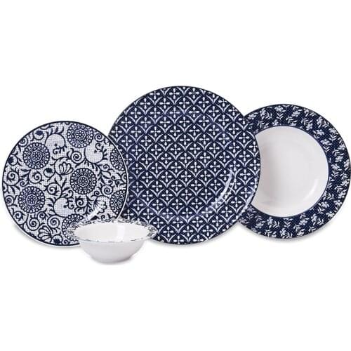Vanessa A8879 24 Piece Dinnerware modern design kitchen decoration plate serving bowl tableware presentation team full set