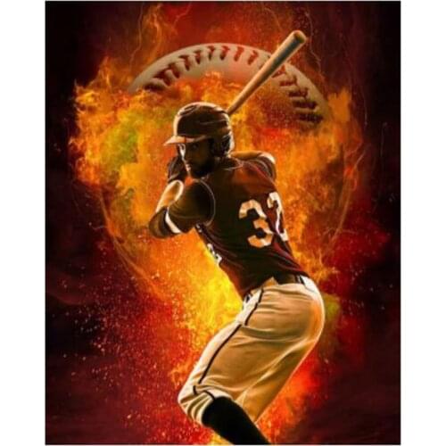 5D DIY Baseball Sport Man Full Diamond Painting cross stitch kits art High Quality Portrait 3D paint by diamonds DecorXN1426