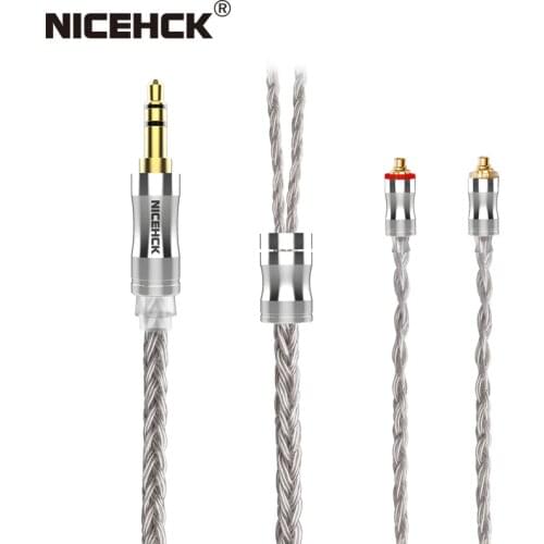 NiceHCK C24-3 Upgrade Wire 24 Core Silver Plated Copper Earphone Cable 3.5mm/2.5mm/4.4mm MMCX/NX7/QDC/0.78 2Pin for ST-10s YTAO
