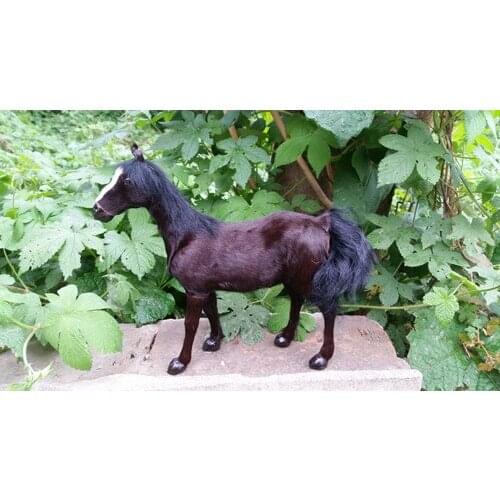 New simulation horse model toy,polyethylene&furs brown horse ,home decoration 20x20cm 1955