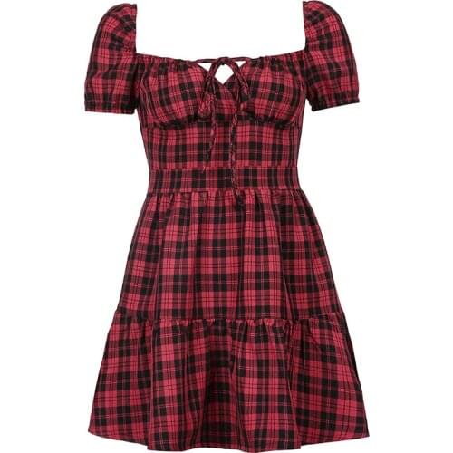 2021 New Kawaii Clothes Short Sleeve Strap Midi Dress Lolita Harajuku Cottagecore Robe Y2K Summer Dresses For Women 2021