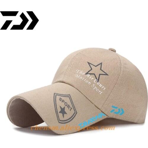 Daiwa Hat Fishing Hat Bucket Breathable Summer Baseball Cap Fishing Clothes Sun Hats Sport Fishing Cap Clothing Men Hiking Hat