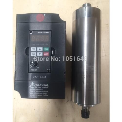 Water Cooling Spindle 1pcs 0.8KW ER11 220V Spindle Motor and matching 800w inverter inverter and 65mm mount bracket Clamps