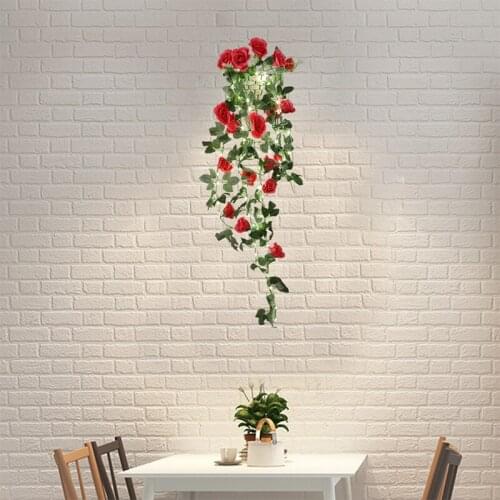 LED indoor flower rattan lamp restaurant ceiling lamp living room corridor chandelier garden balcony decorative lamp