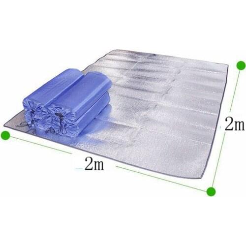 2m*2m Outdoor Tool Camping Foldable Folding Sleeping Mattress Mat Pad Waterproof Aluminum Foil EVA Camping Mattress Sleeping Pad
