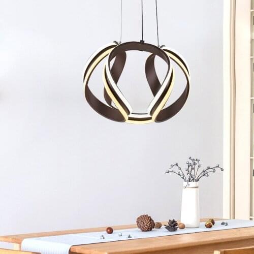 Modern led living room chandelier coffee color around special-shaped creative personality restaurant coffee shop fashion table