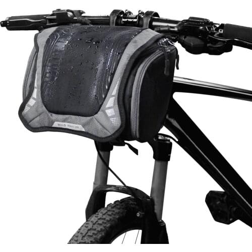 WILD MAN Rainproof Bicycle Handlebar Bag with Rain Cover Bike Front Bag Motorcycle Handlebar Mount Holder Bike Camera Bags