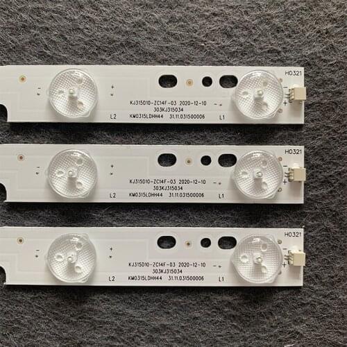 12Pieces/lot LCD TV LED Back light D304PHHB01F5B KJ315D10-ZC14F-03 303KJ315031 E348423 10LED 570mm 3V 100%NEW