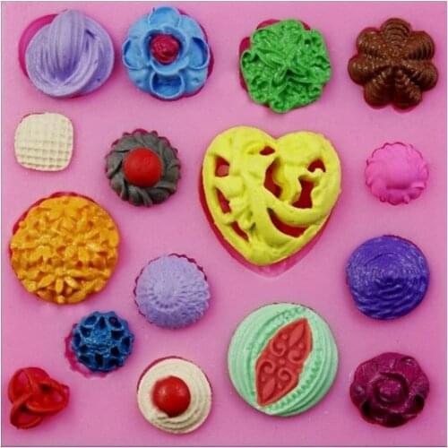 2017 Double sugar cake baking mold DIY liquid silicone mold modelling tools Soft silicone buttons modelling Gift