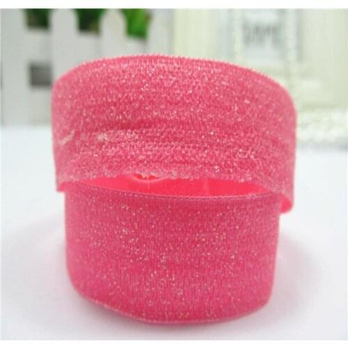 5/8 inch (15mm)Hot Pink Glitter Printed FOE Ribbon