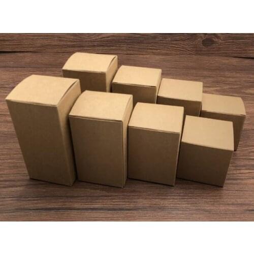 5pcs/lot 40 sizes Small Paper Box gift Box Packaging Party Favor Box Brown Kraft Cardboard Box Carton