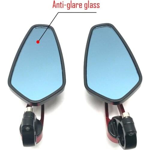 Rearview motorcycle rear view side mirrors motorbike retroviseur scooter retrovisor moto bar end blue mirror