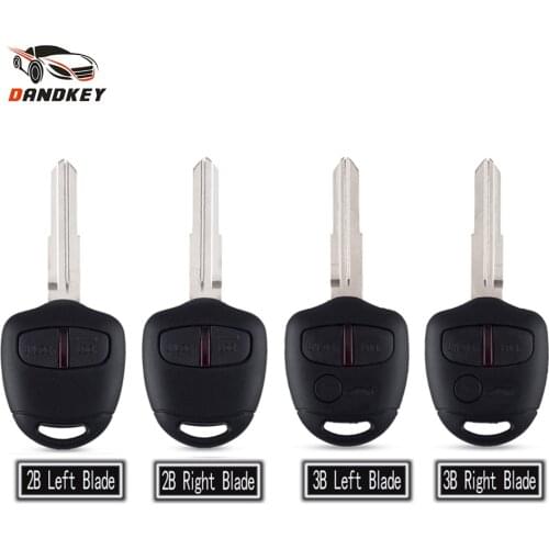 Dandkey 2/3 Buttons Remote Car Key Shell Case For Mitsubishi Lancer EX Evolution Grandis Outlander Key Shell MIT8/MIT11 Blade