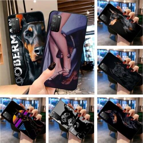 Dog Doberman Phone Case for Huawei Honor 30 20 10 9 8 8x 8c v30 Lite view 7A pro