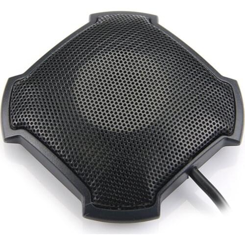 3.5mm Interface 360-Degree Condenser Microphone Table Top Conference Meeting Microphone with Omni-Directional Stereo Amplifier