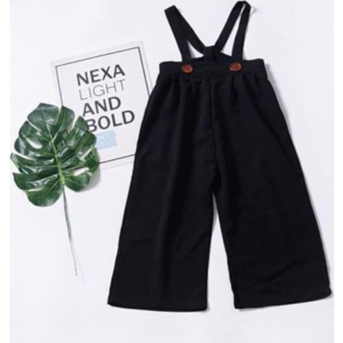 Baby Girl Boys Jumpsuit Overalls Kids Fashion Toddler Unisex girls Soft Cotton Pure Color Wide Leg Pants With Buttons for 2t-5t