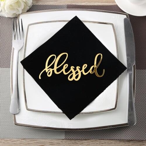Blessed Place Cards,Blessed sign,Thanksgiving table setting,Holiday Decor Thanksgiving Place settings,Small Acrylic Blessed Sign