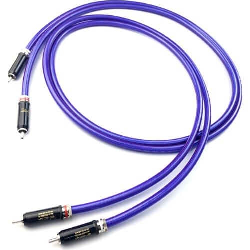 Pair Audiophile Van Den Hul MC Silver IT 65G Audio RCA Cable with WBT RCA Plug for Amplifier CD Player