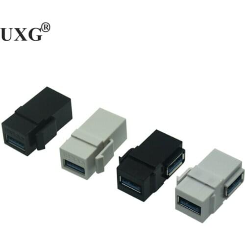 90 Degree Right Angled USB 3.0 A Female to A Female Extension Keystone Jack Coupler Adapter for Wall Plate Panel USB Cable