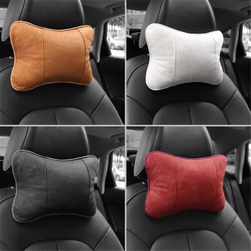 Turn the fur head pillow car seat neck pillow cervical pillow for Mercedes-Benz Audi BMW Honda Toyota Ford interior supplies