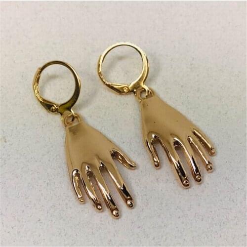 Hand Earrings, Golden Hand , Picasso Statement Artsy Earrings, Hand Art Jewellry, Palm Reader, Palm Reading, Psychic Reading