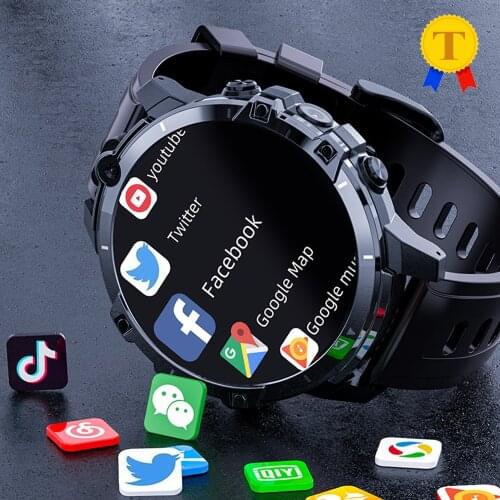 4GB 64GB Smart Watch Men 4G SIM Card Smartwatch Phone Dual Cameras GPS Sports Tracker Heart Rate Wifi For Iphone Huawei Xiaomi