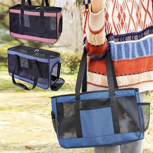 Dog Bags Portable Dog Carrier Bag Mesh Breathable Carrier Bags for Small Dogs Foldable Cats Handbag Travel Pet Bag Transport Bag