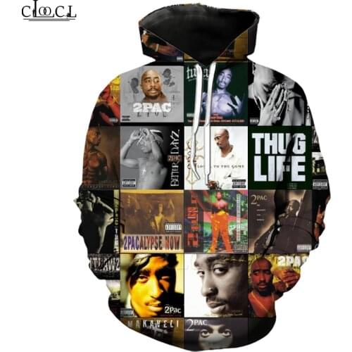 HX Rapper Tupac Amaru Shakur 2pac Hoodie Men Women Sweatshirts 3D Print Fashion Harajuku Casual Hooded Tracksuit Drop Shipping