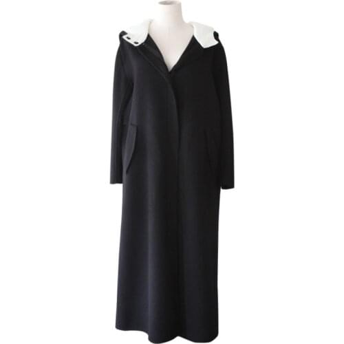 High Quality 2019 New Woolen Coat Women Korean Jackets Solid Color Double Sided Cashmere Parkers Casual Wool Coats Autumn Winter