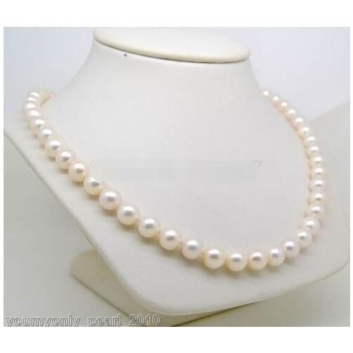 Culture 8 - 9 mm AAA Pearl Necklace White 18 "Long>>> women jewerly Free shipping