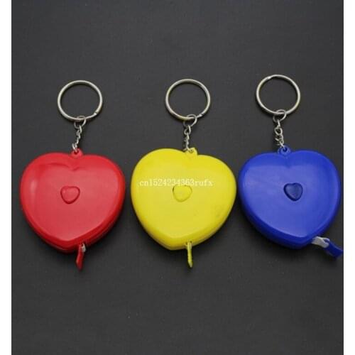 200pcs 1.5M Heart Shape Mini Small Tape Tailor Ruler Measuring Tape Meter Tape Color Randomly Party Favors
