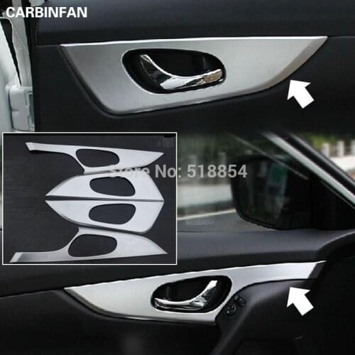 ABS Special Inner Doors Shake Handshandle Decoration Trim Cover Sticker For Nissan X Trail 2014 5 2015 X-Trail