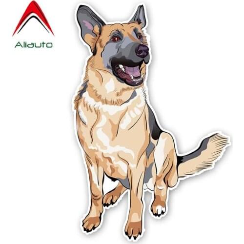 Aliauto Lovely Car Sticker Cartoon Fun Dog Personality Accessories PVC Decal for Lifan X60 Hyundai Tucson Suzuki Sx4,14cm*9cm