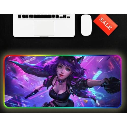Large Anime Girl Rubber PC Computer Gaming mousepad RGB Gaming Mouse Pad Large Game Rubber No-slip Mouse Mat Big Mause Pad