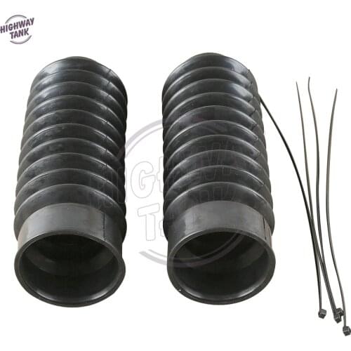 Black Rubber Motorcycle Long Fork Bobber Boots case for Harley Dyna Wide Glide FXDWG EFI FXDWGI With 49mm Forks Cruisers