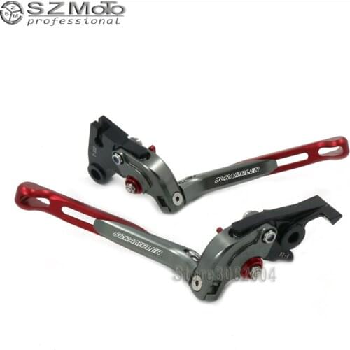 For TRIUMPH SCRAMBLER 2006-2014 2013 2012 Aluminum Motorcycle Accessories Folding Extendable Adjustable Brakes Clutch Levers CNC