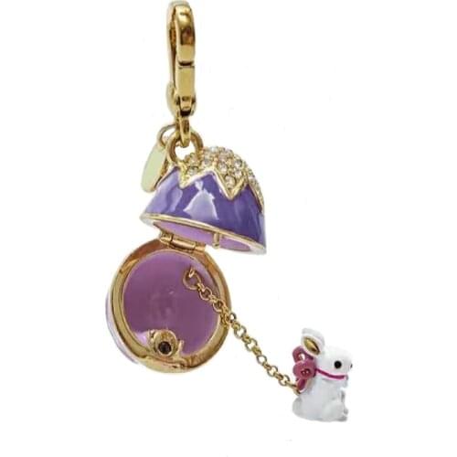 Hot Selling Enamel Drop Can Be Used As Open Easter And Christmas Egg Pendant With Chain