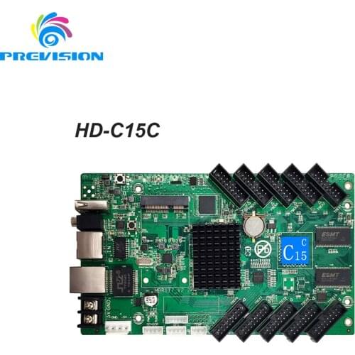 HD-C15C USB+2 Ethernet Port(can be used as sending card) Asynchronous Video Full Color LED Control Card led video wall pantalla