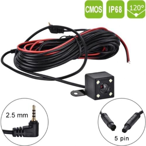 M1 Rear View Camera 5 Pin HD-compatible IP67 Waterproof 120 Degrees Angle Reverse Camera for Car