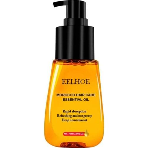 70ml Hot Moroccan Pure Argan Oil Hair Essential Oil For Dry Damaged Hair Repair Smooth Shiny Argan Oil Scalp Treatments Serum