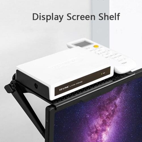 Multi-functional Storage Rack Adjustable TV Screen Top Storage Shelf Rack TV Computer Monitor Display Bracket Office Rack Holder